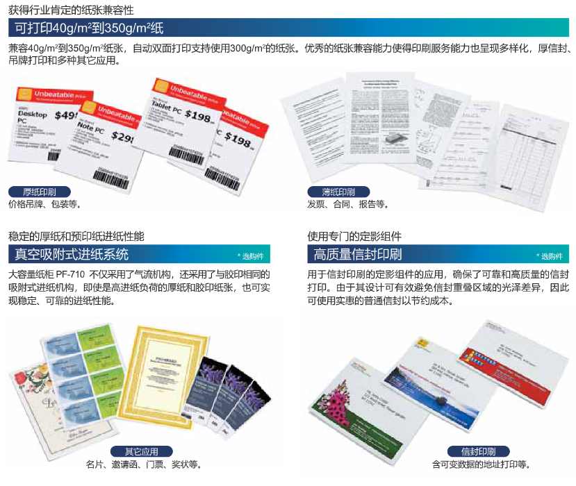 兼容广泛的纸张类型和应用